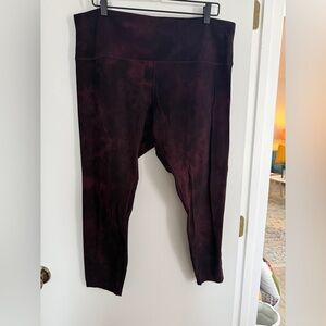 lululemon athletica Align Burgundy Tie-Dye Leggings